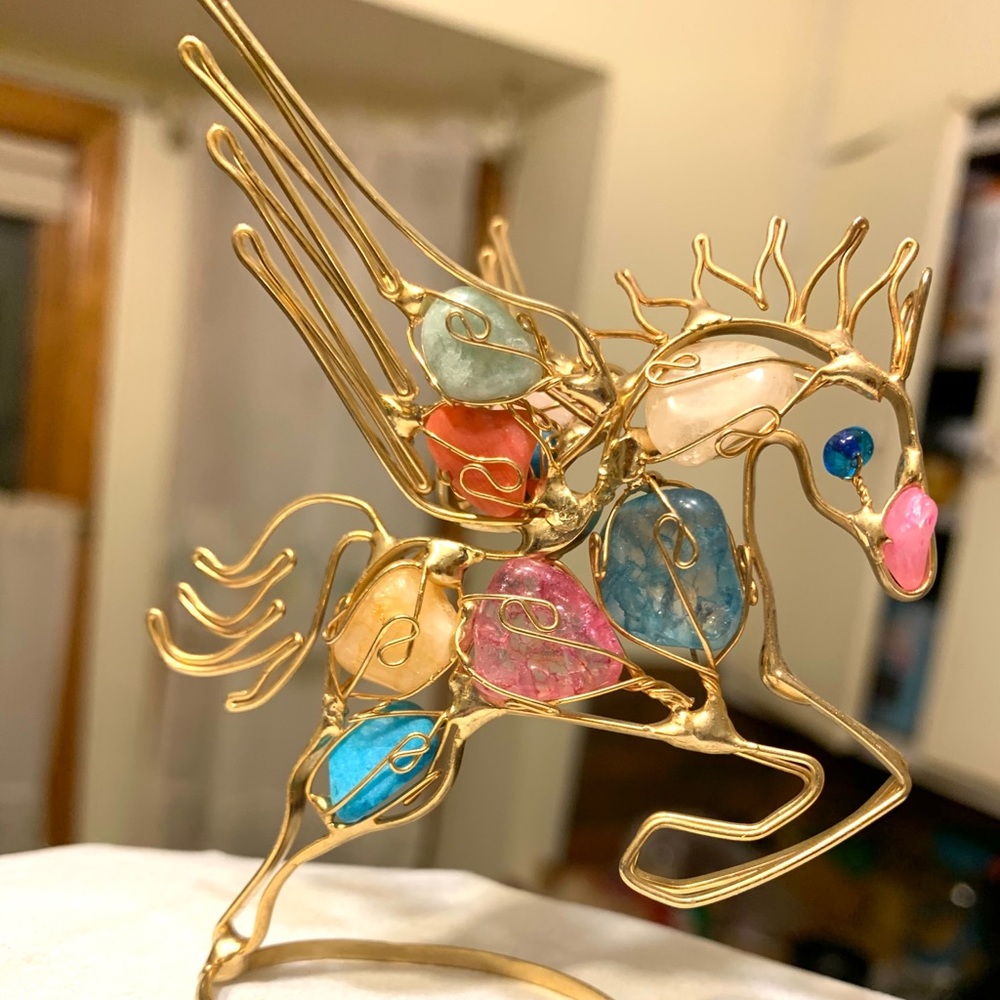 ⚜️Unicorn Wire Wrapped Various Gemstone Figurine⚜️